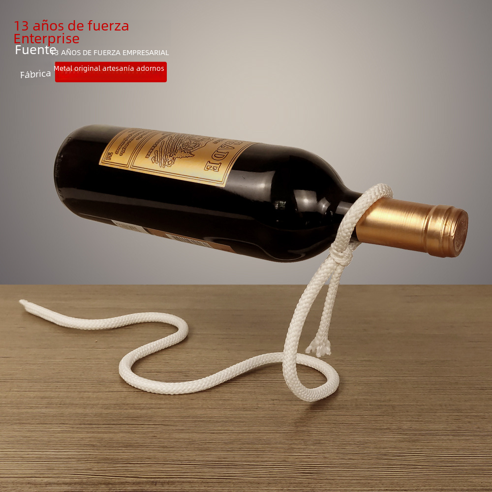 Elegant Home Magic Floating Rope Wine Rack Decor